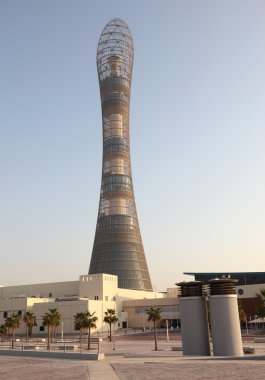 The Aspire Tower in Doha Sports City Complex, Qatar. clipart