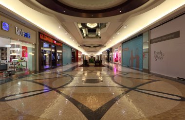 Interior of the Lagoona Mall in Doha, Qatar clipart