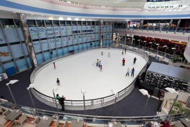 Skate rink inside of the Marina Mall in Abu Dhabi clipart