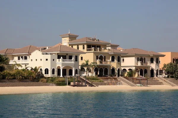 Villas à beira-mar no Palm Jumeirah em Dubai — Fotografia de Stock