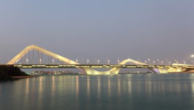 Sheikh Zayed Bridge at night, Abu Dhabi clipart