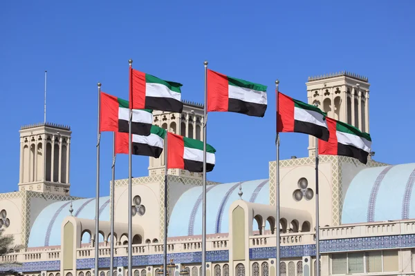 Bandeiras dos Emirados Árabes Unidos — Fotografia de Stock