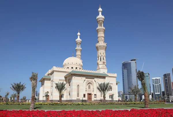 Moschee in Sharjah City, vereinigte arabische Emirate — Stockfoto