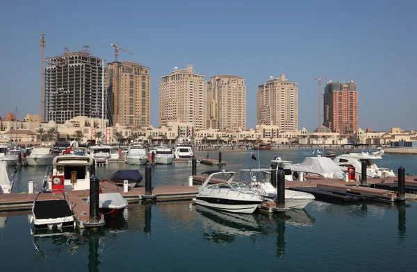 Marina no The Pearl em Doha, Qatar — Fotografia de Stock