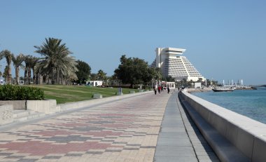 Corniche of Doha, Qatar clipart