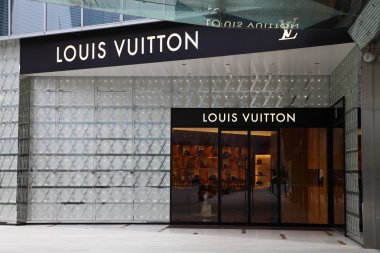 Louis Vuitton Store in the IFC Mall in Shanghai, China clipart