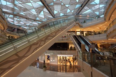 Interior of the IFC Mall in Pudong, Shanghai, China clipart