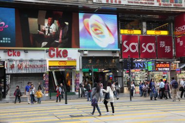 Chungking Mansions in Nathan Road, Hong Kong clipart