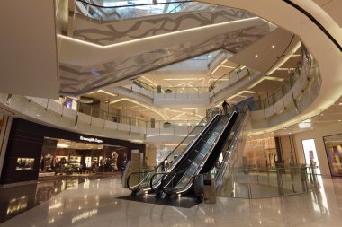 Interior of the IFC Mall in Pudong, Shanghai, China clipart