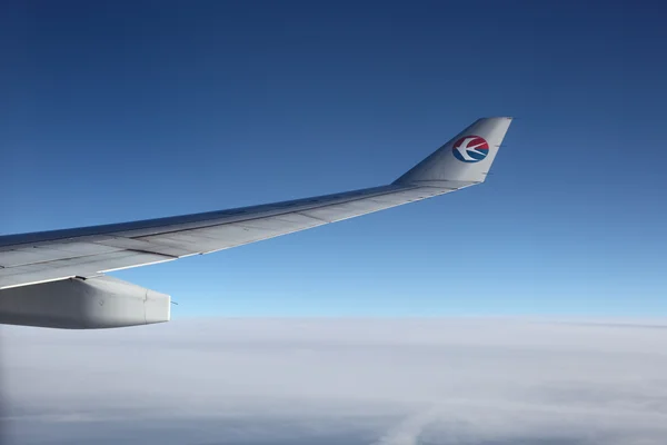 Φτερό ενός αεροσκάφους Ανατολική αεροπορική εταιρεία της Κίνας — Φωτογραφία Αρχείου