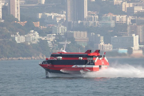 Barco ferry hidroplano de alta velocidad entre Hong Kong y Macao — Foto de Stock