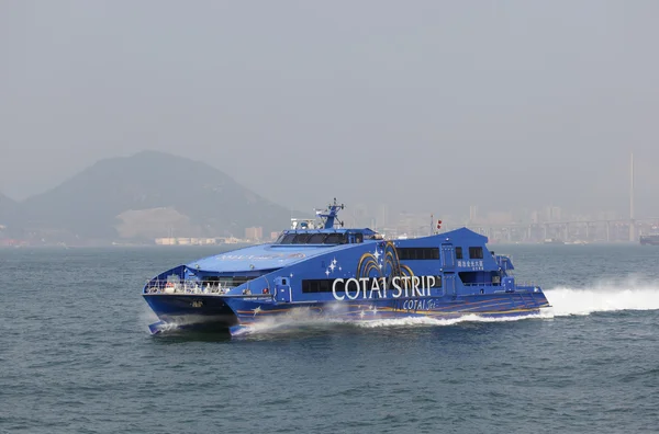 Barco de ferry moderno entre Hong Kong e Macau — Fotografia de Stock