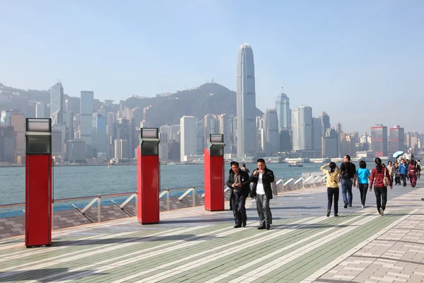 Chodzenie w alei gwiazd w hong Kongu — Zdjęcie stockowe
