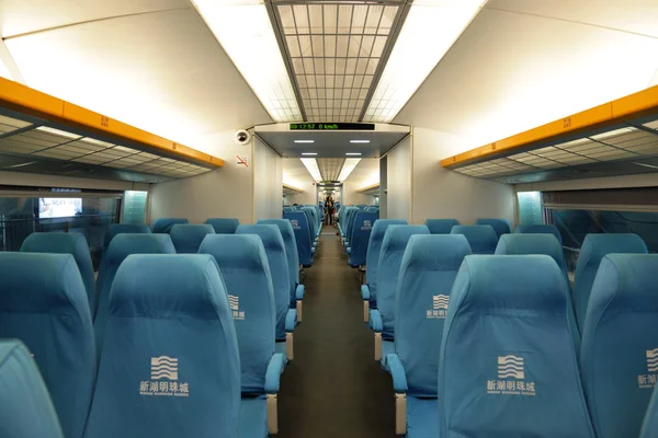 Dentro do Maglev Train em Xangai, China . — Fotografia de Stock