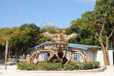 Giant Lobster in front of a souvenir store, Florida Keys clipart