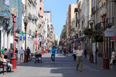 Calle Triana, Las Palmas de Gran Canaria, Spain clipart