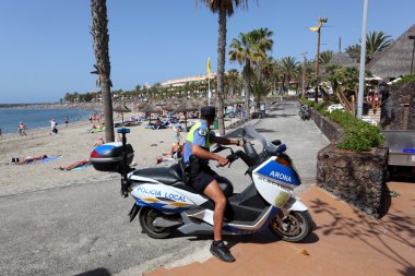 Policia Local Officer in Las Americas, Tenerife clipart