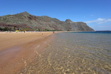 Playa de las Teresitas beach, Canary Island Tenerife clipart