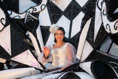 Cruz de Tenerife Carnival 2011: Woman in a costume clipart