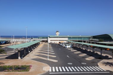 Airport on the Canary Island Fuerteventura clipart