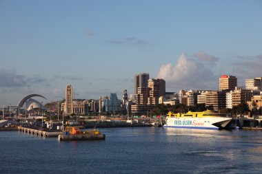 The port of Santa Cruz de Tenerife, Canary Islands clipart