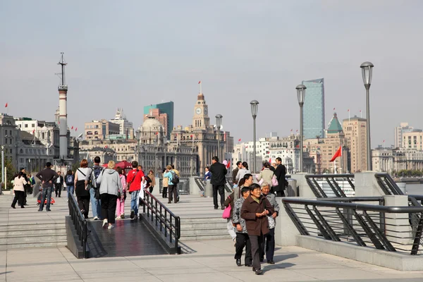 Promenade at the Bund, Shanghai China — Stock Photo, Image