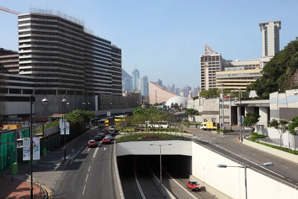 Straße in der Stadt Kotau, Hongkong — Stockfoto
