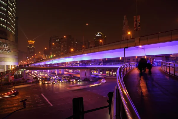 Geceleri sokaklar shanghai — Stok fotoğraf