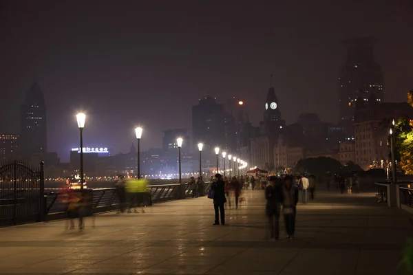 Strandpromenaden på bund, shanghai Kina — Stockfoto