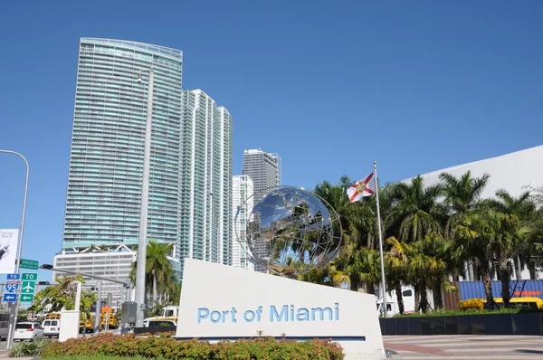 Hafen von miami, florida vereinigte staaten von amerika — Stockfoto
