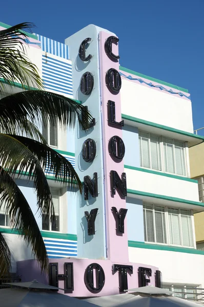 Отель Колони арт деко Майами — стоковое фото