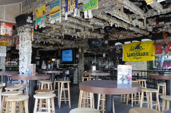 Bar decorated with one Dollar bills Key West - Florida - USA — Stock Photo, Image