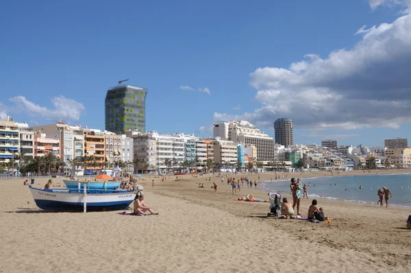 Las Canteras Strand in Las Palmas de Gran Canaria — Stockfoto