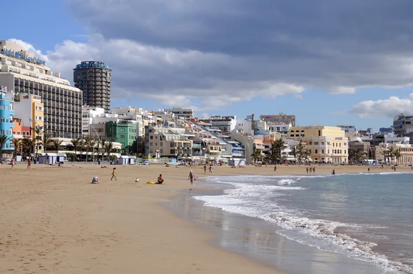 Beach Playa de Las Canteras in Las Palmas de Gran Canaria — Stock Photo, Image