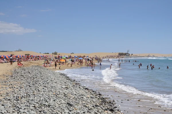 Maspalomas strand, grand Canarische eilanden, Spanje — Stockfoto