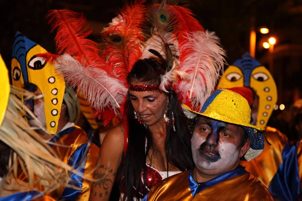 Санта-Крус-де-Тенерифе Карнавал 2011: в костюмах — стоковое фото