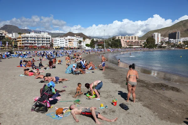 Playa de Los Cristianos, Kanári sziget Tenerife — Stock Fotó