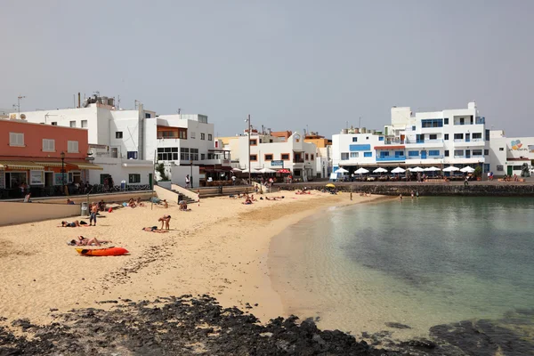 Plaży w corralejo, Kanaryjskie wyspy fuerteventura, Hiszpania — Zdjęcie stockowe