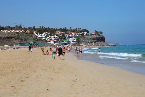 Strand jandia playa op de Canarische eiland fuerteventura, Spanje — Stockfoto