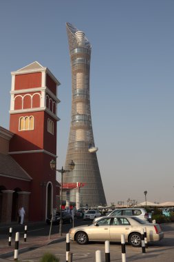 The Aspire Tower in Doha Sports City Complex, Qatar clipart