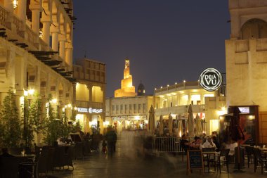 Souq Waqif at night, Doha Qatar clipart