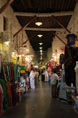 Old market Souq Waqif in Doha, Qatar, Middle East clipart