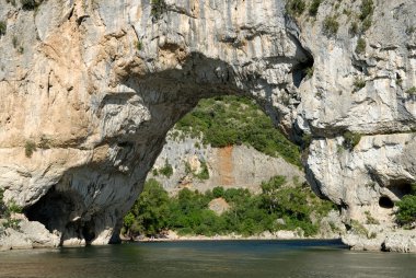 Pont d'Arc (arch bridge) over the Ardèche River, France clipart