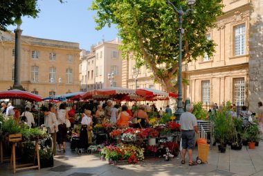 Market in Aix-en-Provence, France clipart