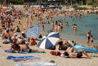 Beach in La Ciotat, southern France clipart