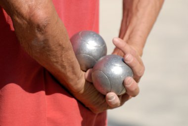 French man holding the bowls clipart