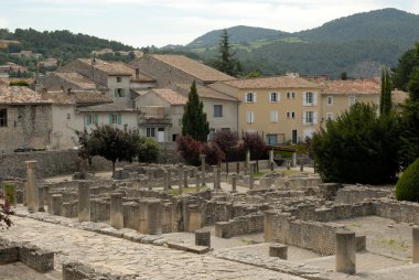 Roman excavations in Vaison-la-Romaine, France clipart