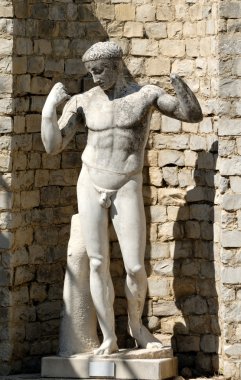 Ancient roman statue in Vaison-la-Romaine, France clipart