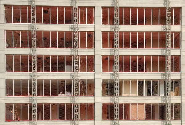 A több szövegegységet tartalmazó épület építése — Stock Fotó