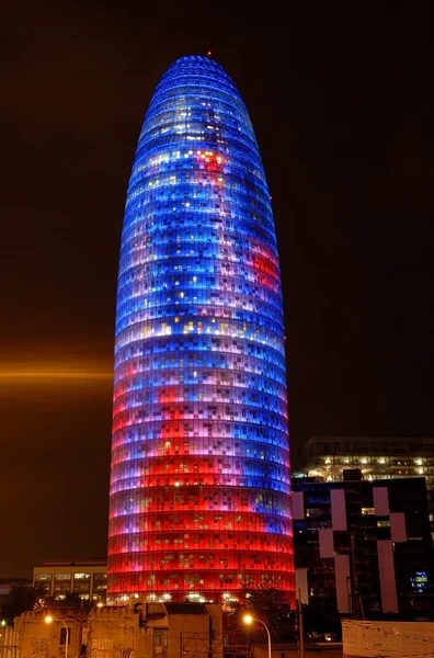 Torre Agbar, Business tower in Barcelona, Spain — Stock Photo, Image